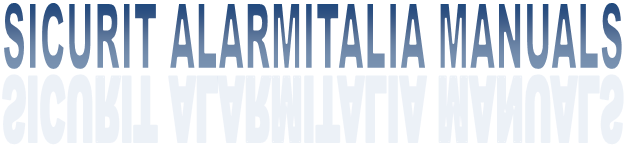SICURIT ALARMITALIA MANUALS